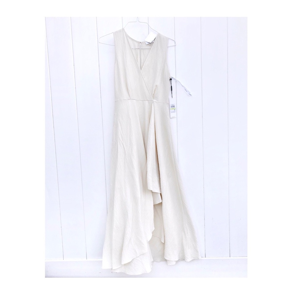 Calvin Klein | Sleeveless Ruffle Front Gauze Dress